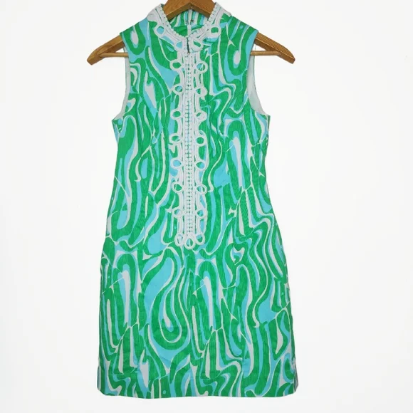 Lilly Pulitzer | Dresses | Lilly Pulitzer Alexa Shift Dress Size 2 Green  Finders Keepers Preppy Resort | Poshmark